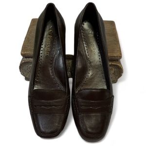 St. John Bay Brown Penny Loafer Slip Ons Ladies Size 6 1/2 NEW NWOT